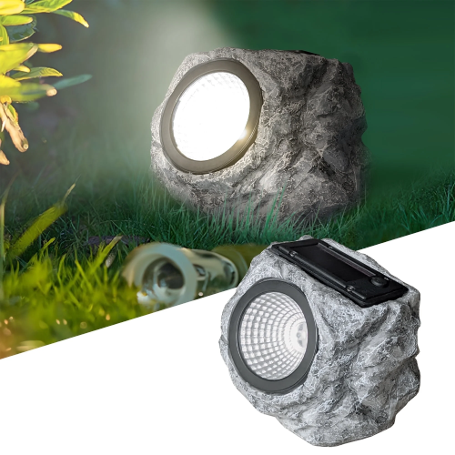 DAYBETTER Solar Rock Lights Outdoor, 1 Pack Super Bright Solar Spot Lights