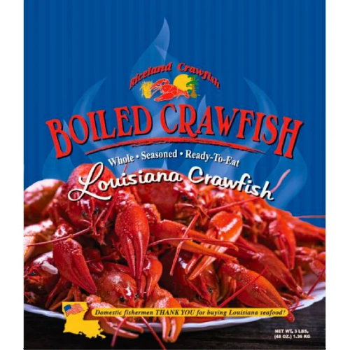 Riceland Crawfish Whole Cooked "Boiled" Crawfish, Frozen