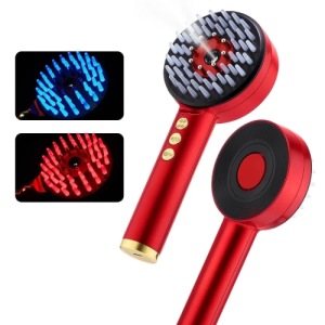 Red Light Therapy Hair Brush with Steam & Vibration